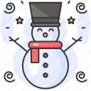 christmas, new year, snowman, winter, xmas, snow, frosty, snowflake