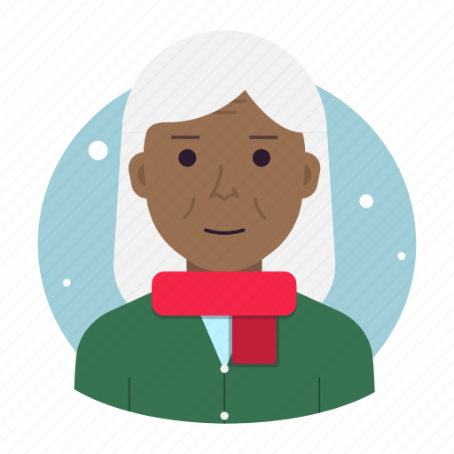 Christmas, avatar, grandma, scarf icon - Download on Iconfinder