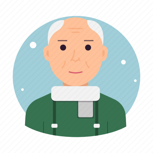 Christmas, avatar, grandpa, scarf icon - Download on Iconfinder