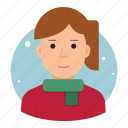 christmas, avatar, woman, scarf