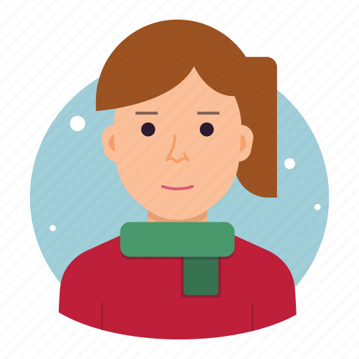 Christmas, avatar, woman, scarf icon - Download on Iconfinder