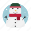 snowman, winter, christmas 