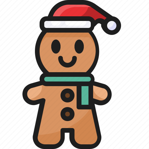 Gingerbread, hat, scarf, christmas, xmas icon - Download on Iconfinder
