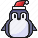 hat, penguin, winter, bird, christmas, animal, xmas