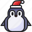 hat, penguin, winter, bird, christmas, animal, xmas 