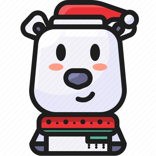 Hat, scarf, christmas, animal, xmas, polar bear icon - Download on Iconfinder