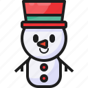 hat, winter, snowman, christmas, xmas, frosty
