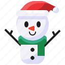 xmas, snowman, christmas, hat, winter, frosty, scarf