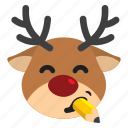 deer, draw, holiday, reindeer, write, xmas