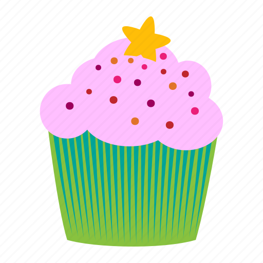 Cupcake, party, sweet, dessert, birthday, christmas, cake sticker - Download on Iconfinder
