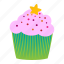 cupcake, party, sweet, dessert, birthday, christmas, cake 