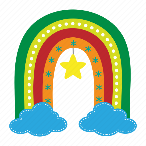 Rainbow, decoration, party, christmas, celebration, xmas, ornament sticker - Download on Iconfinder