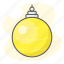 ball, bulb, christmas, decoration, holiday, xmas, yellow 