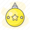 ball, bulb, christmas, decoration, holiday, xmas, yellow