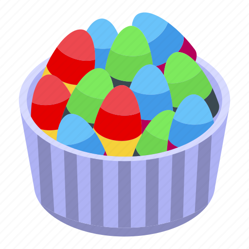 Christmas, candy, full, box, isometric icon - Download on Iconfinder