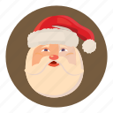 cartoon, christmas, claus, face, funny, happy, santa