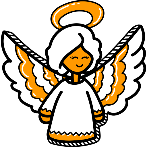 Christmas fairy, angel, spirit, spriggan, xmas, vector, decoration icon - Free download