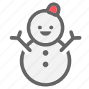 christmas, color, man, snow, snowman