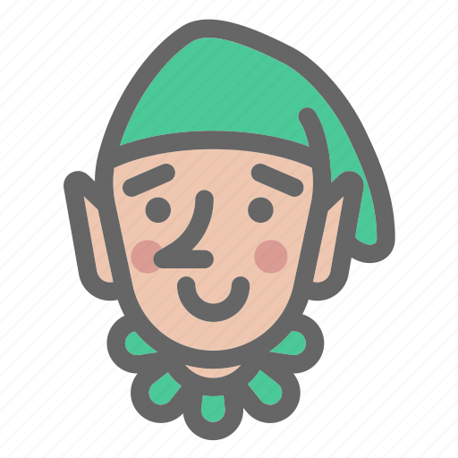 Christmas, color, elf, face, head icon - Download on Iconfinder