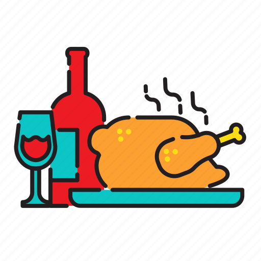 Dinner, meeting, meal, drink, turkey icon - Download on Iconfinder