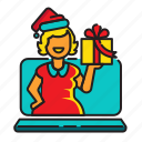 online, gift, send, laptop, internet, shopping