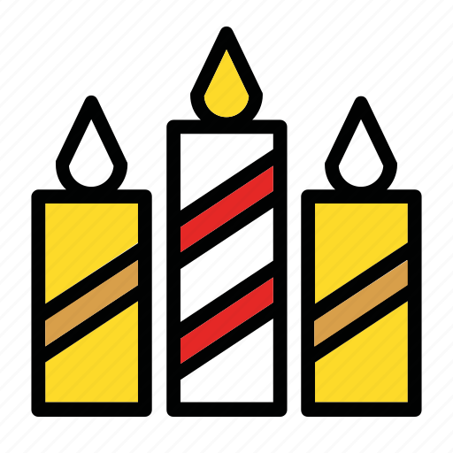 Candle, candles, decoration, fire, light icon - Download on Iconfinder