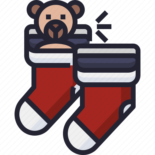 Foot, sock, winter, christmas, holiday, warm icon - Download on Iconfinder