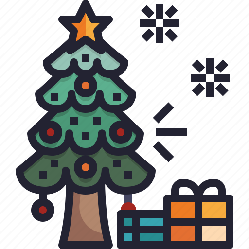 Celebration, tree, christmas, decoration, presents icon - Download on Iconfinder