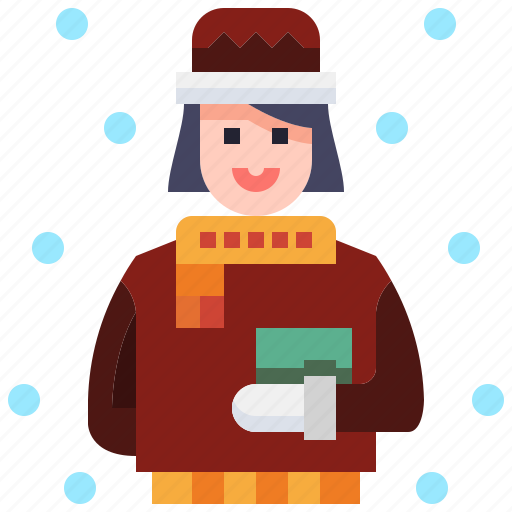 Winter, young, xmas, gift, clothes, woman icon - Download on Iconfinder