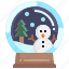 winter, tree, snow, ornament, xmas, ball, christmas 
