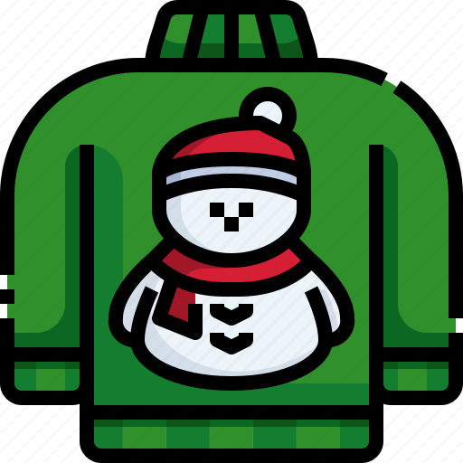Snowman, fashion, clothes, christmas, sweater, pullover icon - Download on Iconfinder