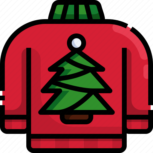 Tree, christmas, sweater, pullover, clothes icon - Download on Iconfinder