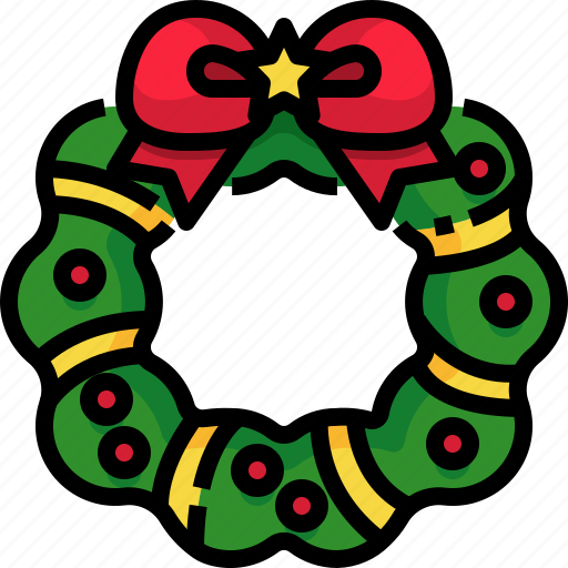 Xmas, celebration, decoration, wreath, ornament, christmas icon - Download on Iconfinder