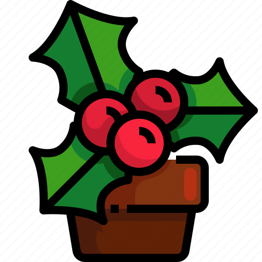 Decoration, christmas, pot, mistletoe, plant icon - Download on Iconfinder