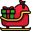 xmas, transportation, sleigh, gift, snow, christmas 