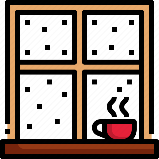 Window, winter, hot, drink, snow, christmas icon - Download on Iconfinder