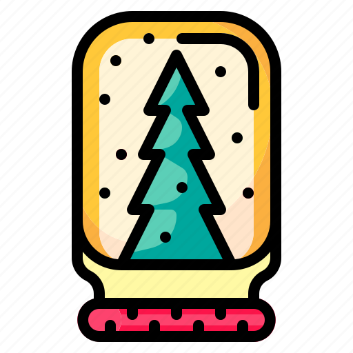 Christmas, decoration, globe, shapes, snow, tree icon - Download on Iconfinder