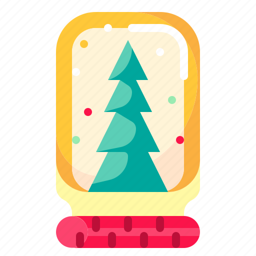 Christmas, decoration, globe, shapes, snow, tree icon - Download on Iconfinder