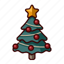 christmas, pine, tree
