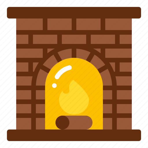 Fireplace, chimney, living, room, winter, warm, fire icon - Download on Iconfinder