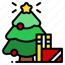 christmas, tree, gifts, gift, box, surprise, xmas, pine, decoration