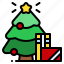 christmas, tree, gifts, gift, box, surprise, xmas, pine, decoration 