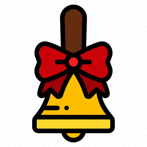 Handbell, christmas, bell, bow, xmas, decoration icon - Download on Iconfinder