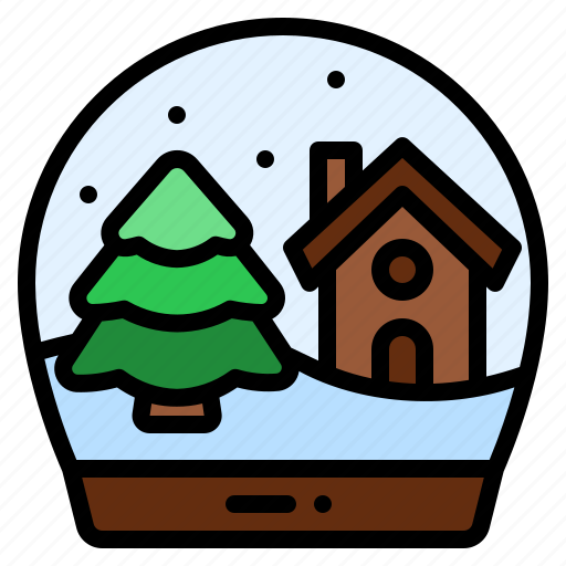 Snow, globe, christmas, xmas, tree, house, decoration icon - Download on Iconfinder