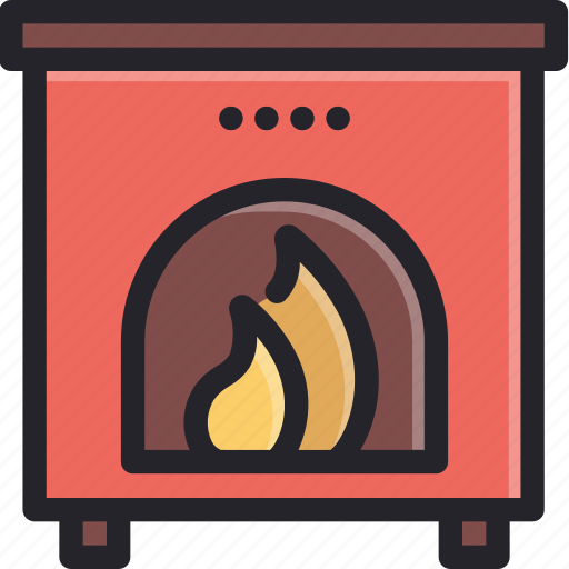 Christmas, decoration, fireplace, holiday, home, warm, winter icon - Download on Iconfinder