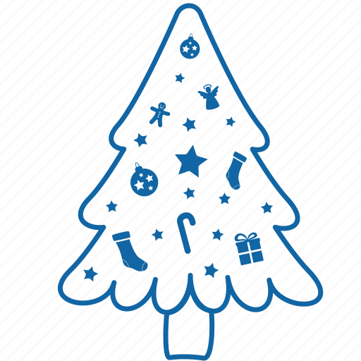 Celebration, christmas, decorated, decorated christmas tree, holyday, new year, tree icon - Download on Iconfinder
