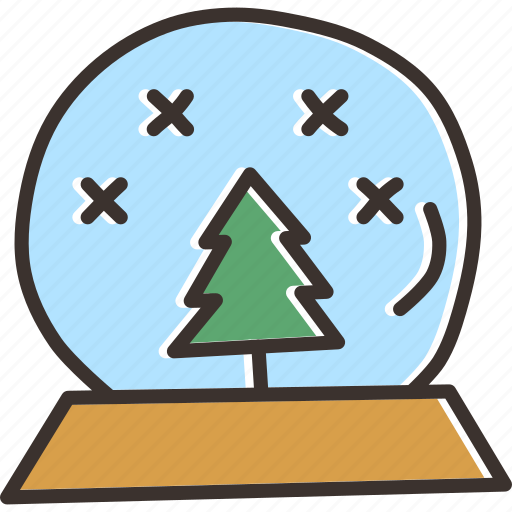 Ball, christmas, crystal, gift, snow, tree, globe icon - Download on Iconfinder