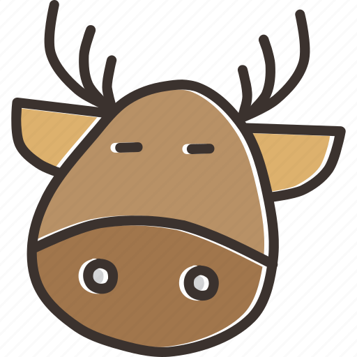Christmas, claus, deer, new year, rein, rudolph, santa icon - Download on Iconfinder