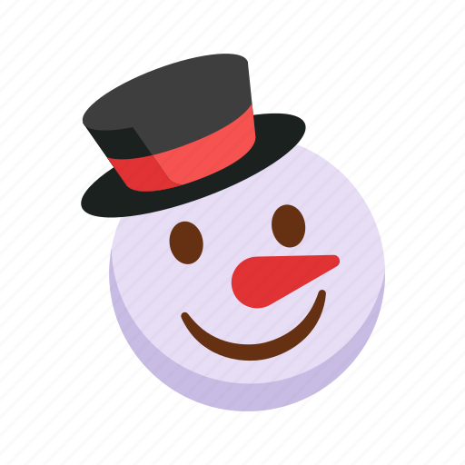 Funny, snowman, flat, icon, santa, claus, hat icon - Download on Iconfinder