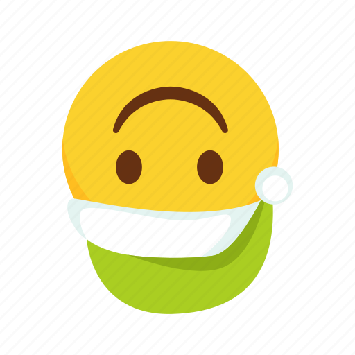 Green, flat, icon, santa, claus, smile, hat icon - Download on Iconfinder